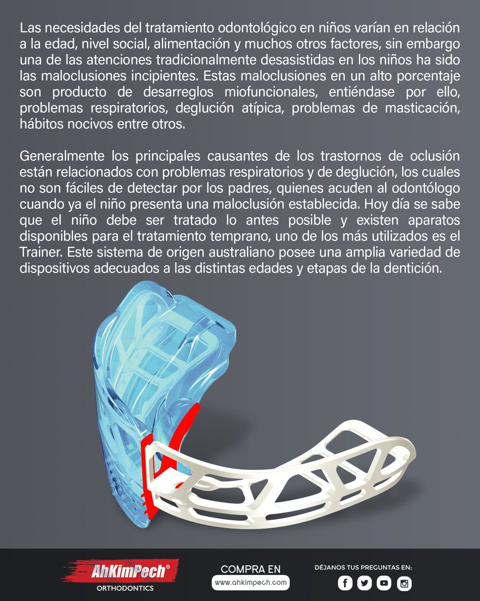 AhKimPechMX's tweet photo. 3 de cada 4 niños tienen apiñamiento dental y maxilares mal desarrollados; por respiración bucal, el empuje lingual, la deglución incorrecta y la succión digital, conocidos como hábitos miofuncionales incorrectos. #miofuncional #myobrace #odontologo #ortodoncista #dentista https://t.co/CKXBNYVKVQ