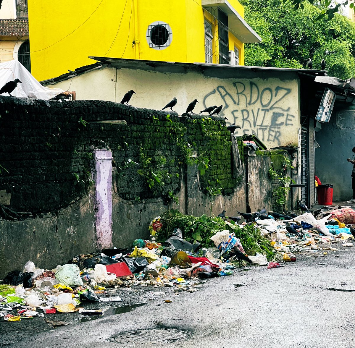 smritikiran's tweet photo. Hey @mybmc possible to do something about this crazy garbage heap on #WarodaRoad in Bandra every morning? The photos donโt do any justice to how vile, stinky and unhygienic this is. https://t.co/Pg3vCDVzZR