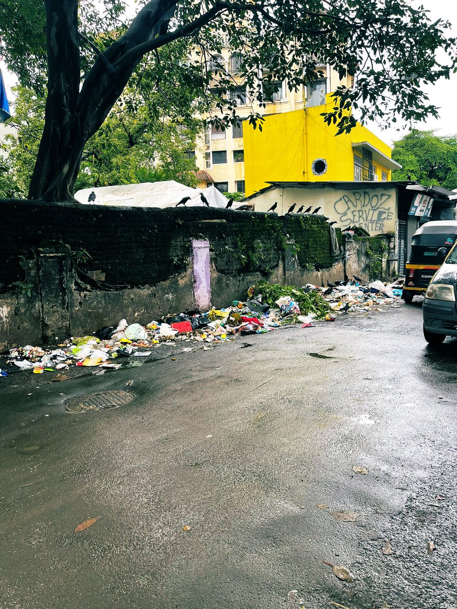 smritikiran's tweet photo. Hey @mybmc possible to do something about this crazy garbage heap on #WarodaRoad in Bandra every morning? The photos donโt do any justice to how vile, stinky and unhygienic this is. https://t.co/Pg3vCDVzZR