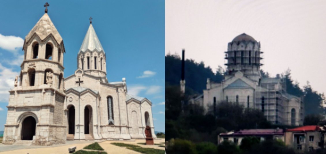 During the 2020 Artsakh War, Azerbaijani forces purposely targeted to destroy the Armenian Ghazanchetsots Cathedral in Shushi. The Cathedral is currently under Azeri occupation and continues to be stripped of its Armenian identity #StopAliyev