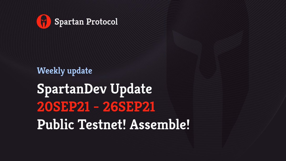 SpartanProtocol's tweet image. Spartan Protocol news: blog.spartanprotocol.org/spartandev
"Public testnet is live &amp;amp; ready to go. Jump into the DApp and help with the final stage before mainnet v2!"
BinanceChain #BSC #DeFi $SPARTA