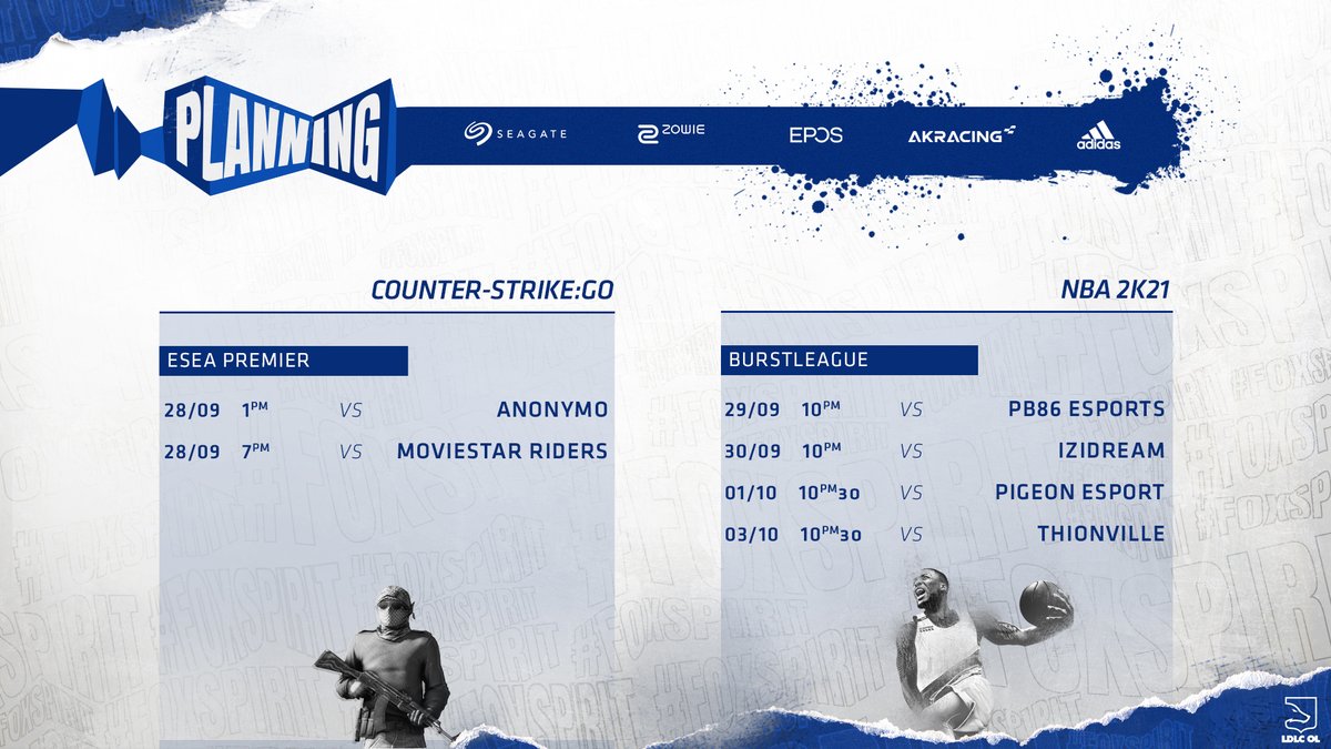 LDLC_OL_eng's tweet photo. Final stretch before the playoffs for our #CSGOs and resume for our #NBA2Ks! 😱

🗓️ #BurstLeague
🗓️ #ESEAPremier https://t.co/wzb0MU8rDF