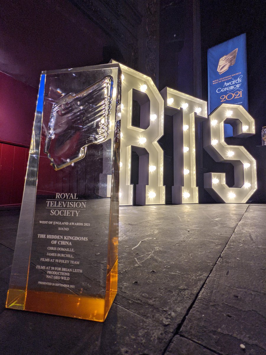Thank you @RTS_Bristol for a fantastic awards evening last night. Congratulations to all of the winners! #Filmsat59 were proud to come away with the #BestSound award for our work on #TheHiddenKingdomsofChina @filmsat59  @ChrisDomaille
#audiopost #audiopostproduction