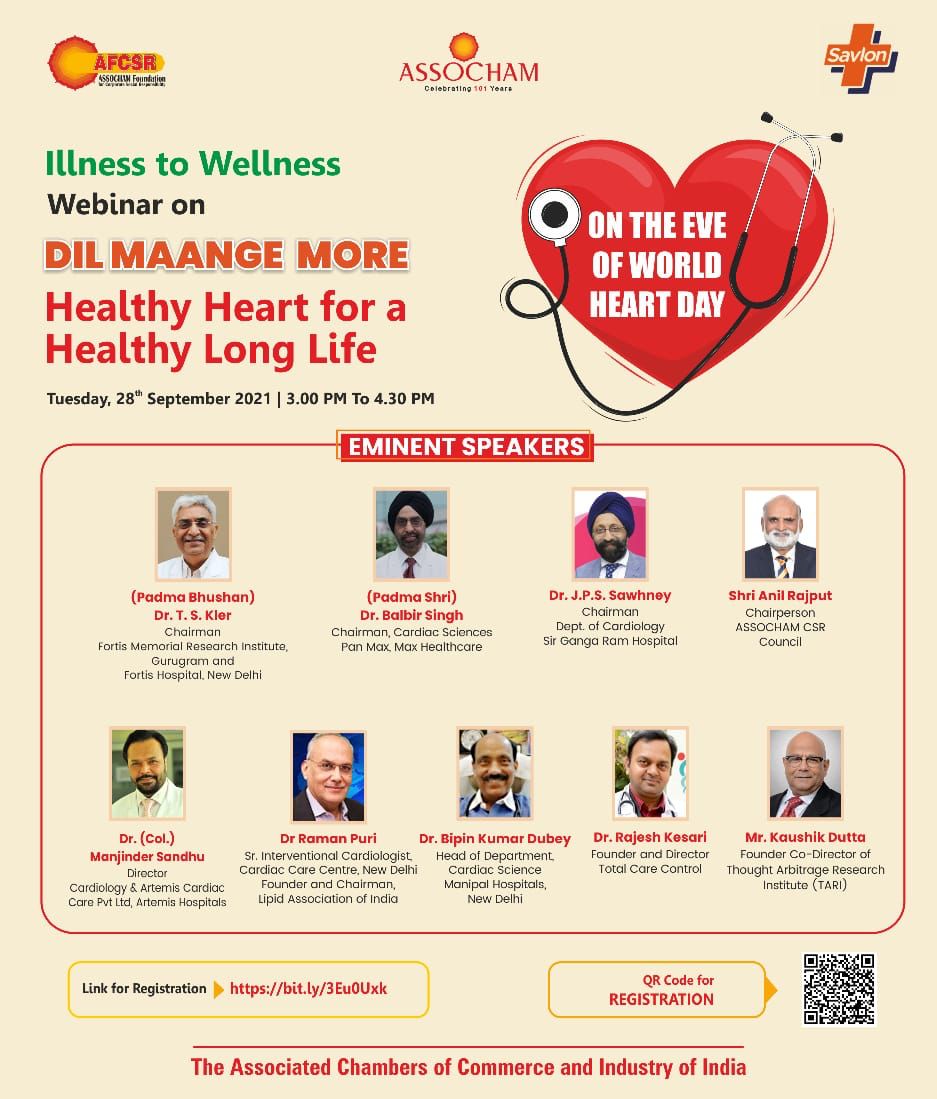 dkc1234's tweet photo. Ye dil maange more...#ASSOCHAM #DrRajeshKesari #hearthealth #totalcarecontrol #WorldHeartDay
@DrIshita207
@KirtiSoota
@purvi_chawla
@banshisaboo
@dramitaol
@dramisanghvi
@DrSunil_Kota
@Prahlad_chawla
@DrVinodEndo
@drrakeshparikh
@rajivkovil https://t.co/r8KcGL7HaW