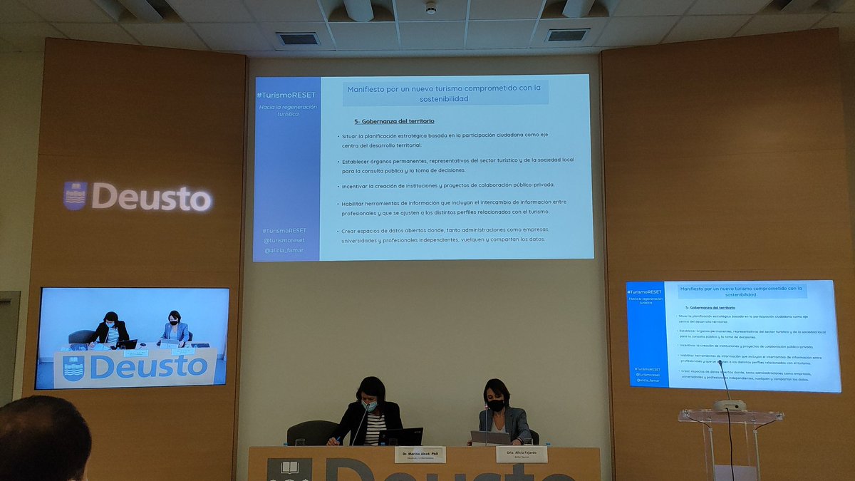 Turismo regenerativo de la mano de <a href="/deusto/">Universidad Deusto - Deustuko Unibertsitatea</a> con la interesantísima visión de #turismoreset y <a href="/alicia_famar/">Alicia Fajardo</a>