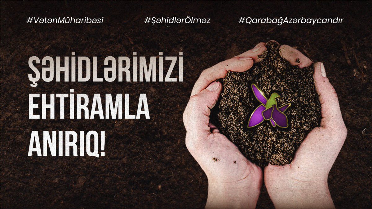 AVPU_AZ's tweet photo. Şəhidlərimizi sərin hörmət və ehtiramla anırıq! #VətənMüharibəsi #SəhidlərÖlməz #QarabağAzərbaycandır #AnımGünü https://t.co/EdqwCkuJAH