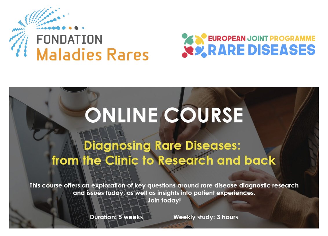 fdmaladiesrares's tweet photo. 📆 J-7 : Lancement de la nouvelle session du MOOC “Diagnosing Rare Diseases: from the Clinic to Research and back” le 4 octobre 
💻 Inscription gratuite
👉 Pour + d'infos : https://t.co/9pw3s6PJoU

@SFGenetique @NgsDiag @CPUniversite @LERUnews @eucor @EpicurAlliance @AssoDocUp https://t.co/8AbYQn4Lqw