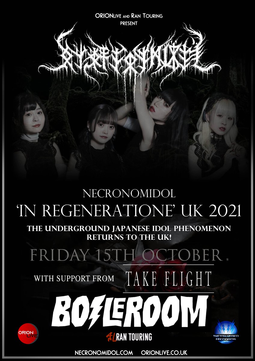 We are so excited for NECRONOMIDOL and even more so now legends Take Flight are supporting! Get ya tickets here: seetickets.com/event/necronom… <a href="/NECRONOMIDOL/">NECRONOMIDOL</a> <a href="/Take_FlightUK/">Take Flight</a>