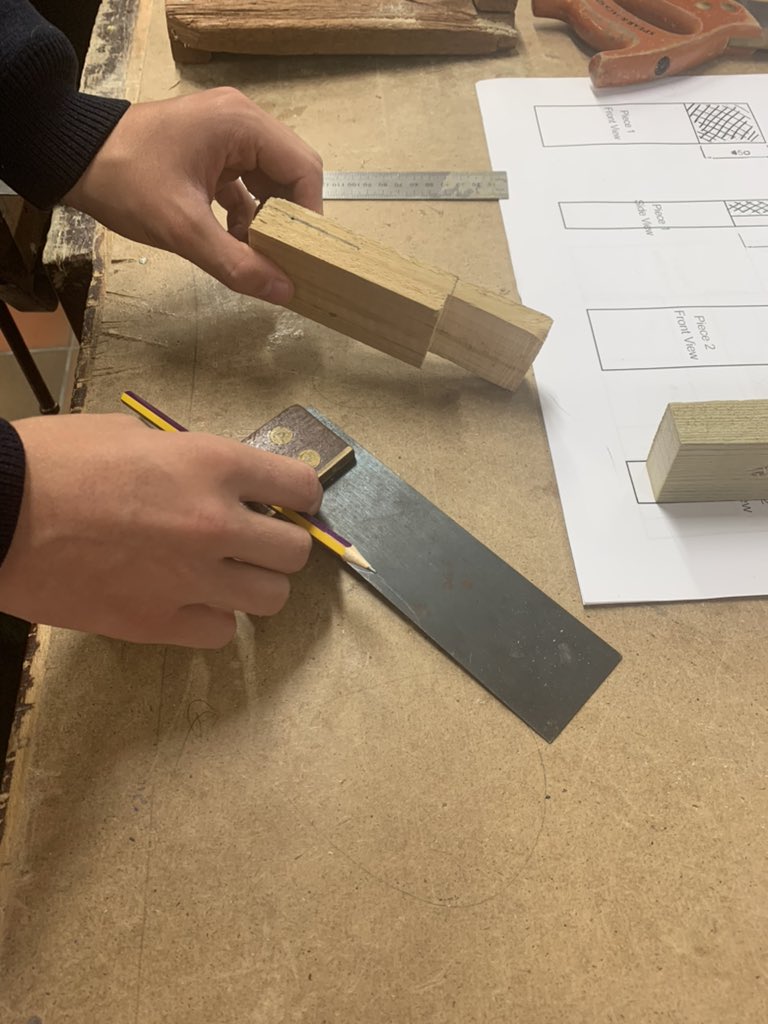 food_teacheruk's tweet photo. This morning year 11 Construction students are finally back in the work shop. They are looking at joinery skills to make their first wooden joint #level2construction #woodenjoints #lapjoint #carpentry @AlsopRESPECT20 @AlsopHighSch https://t.co/vyjRPBNZTW