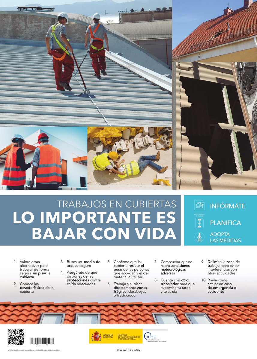 📢L'<a href="/INSST_MITES_GOB/">INSST</a> ha llançat la campanya «Lo importante es #BajarConVida», que busca sensibilitzar als/les professionals que treballen sobre teulades i els seus contractistes. Podeu accedir al nou espai web de la campanya aquí:  🔗 insst.es/documentacion/…
#alafeinacaprisc #PRL