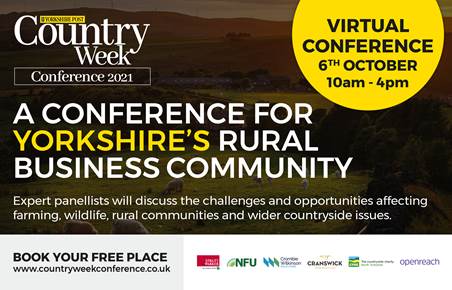 We're pleased to announce our Chief Executive and Principal, Bill Meredith, will be speaking at @yorkshirepost Country Week's first ever virtual conference!

📅 Wednesday 6th October, hosted by @HarryGration_

#YPCWC21