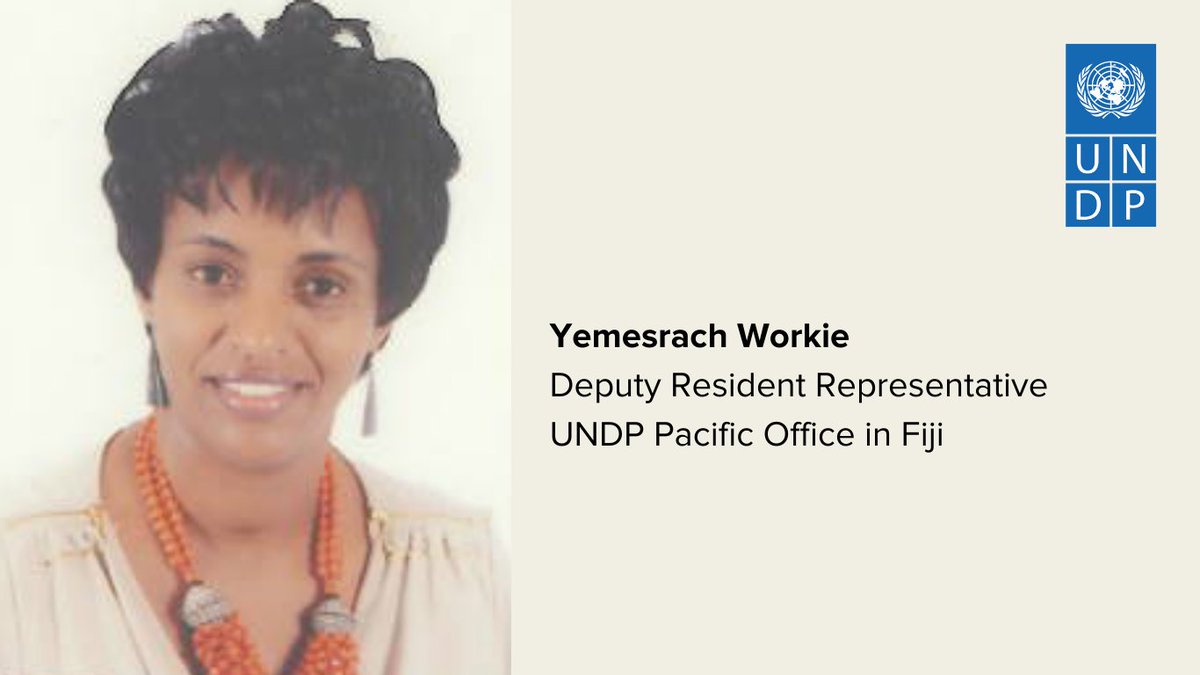 UNDP_Pacific's tweet photo. We're delighted to welcome our new @UNDP_Pacific Deputy Resident Representative, Yemesrach Workie. She has 20+ yrs rich experience in policy advisory &amp; programme management covering countries in Africa, Asia and middle East &amp; North Africa. We're happy to have her in the Pacific. https://t.co/lX26aOmugp