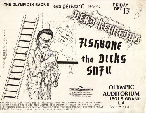 @FishboneSoldier opening for <a href="/DeadKennedys/">Dead Kennedys</a> Olympic Auditorium LA 1985