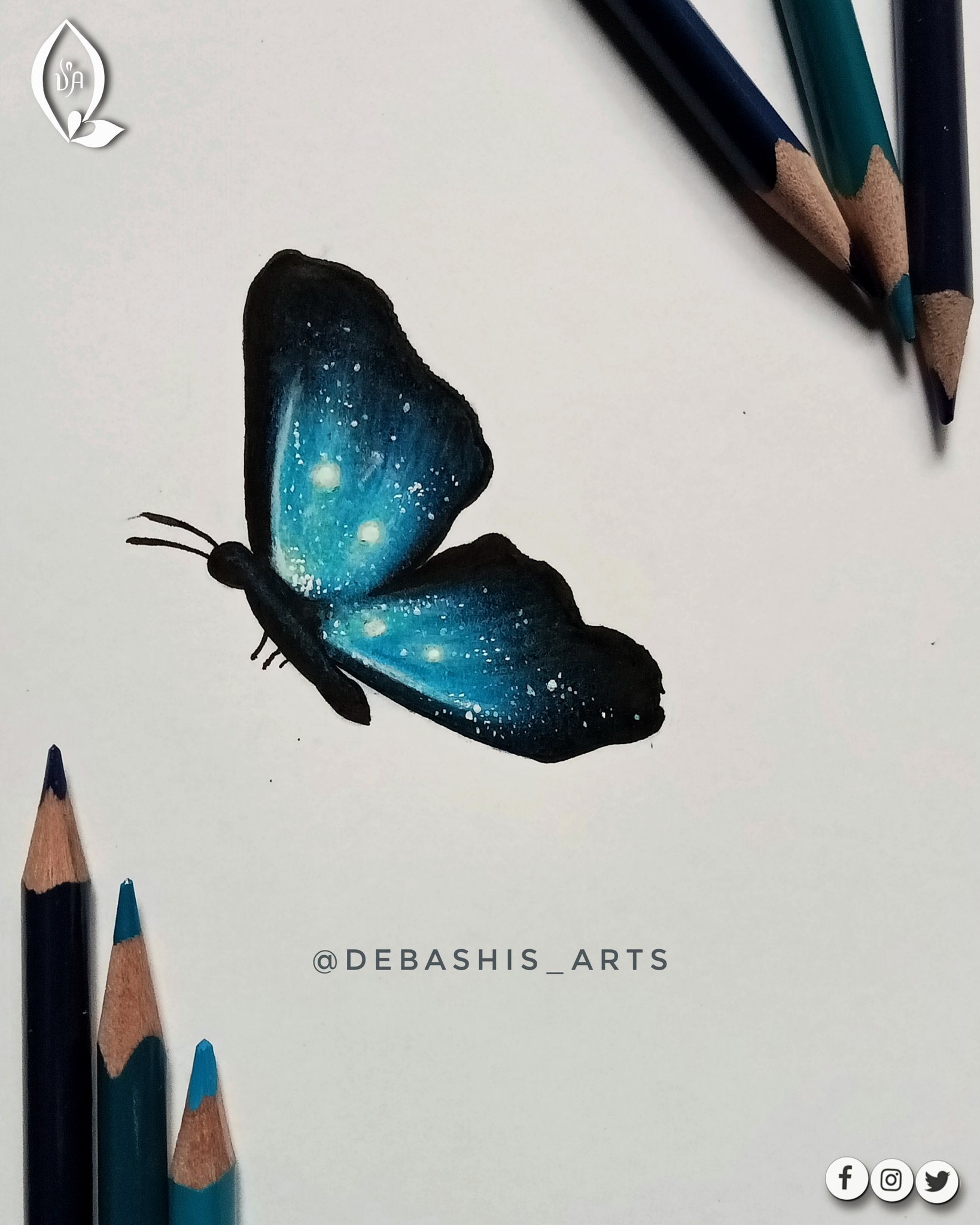 7 Easy Step to Draw Colourful Butterfly Drawing - butterflydrawing.com