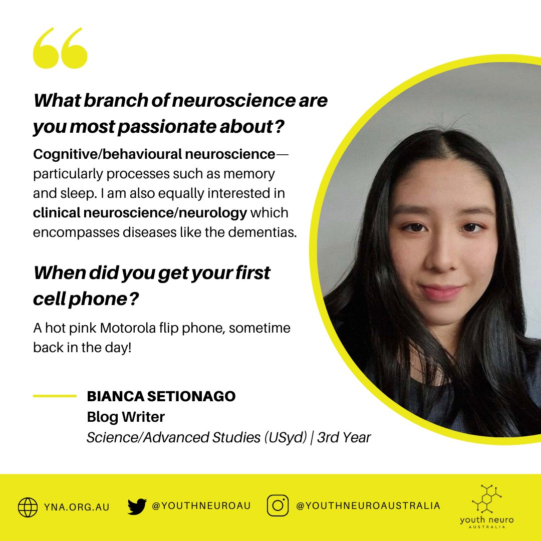 After a blogging hiatus, we are back with a new blog post discussing the misrepresentation of amnesia in many of our favourite films. Head to yna.org.au/blog to catch Bianca explore "Finding Nemo" as well as the "Bourne" franchise. 
Get to know the author, Bianca, below!