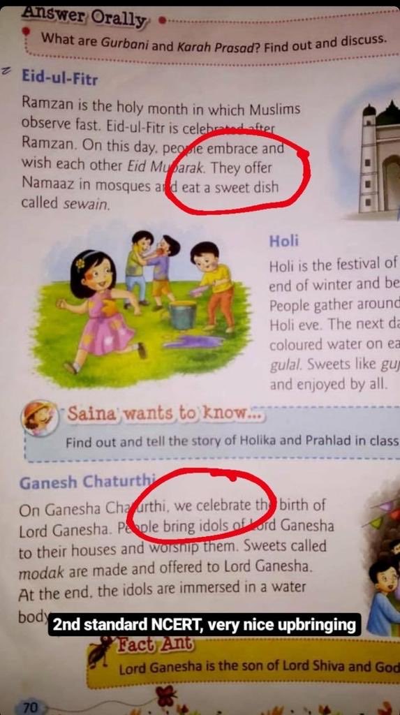 Psmithran's tweet photo. This is NOT how a secular nation educates it’s next generation
This Majoritarianism is regressive &amp; vile!
This kind of lessons will manipulate children into being non-inclusive 
#Shame https://t.co/WRzmt3Y3eO