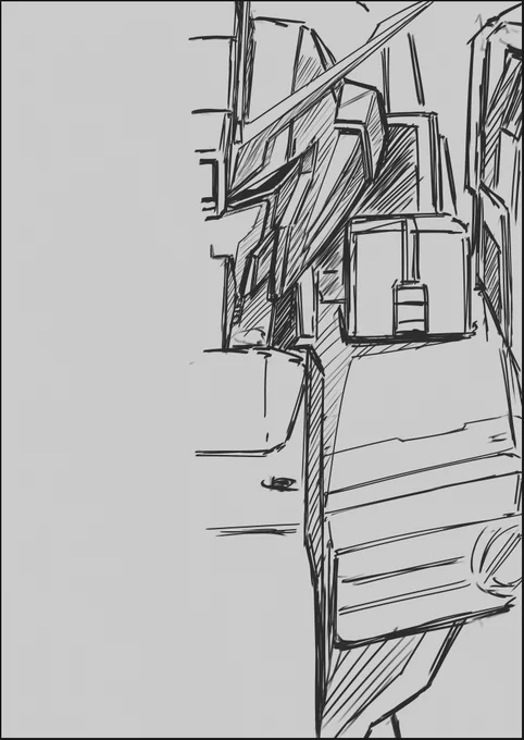 落書きとはいえこんなアナハイム臭いMS描いてたら館長に心配されそうだな… 