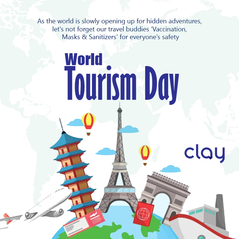ClayTelecom's tweet image. 🤩 As the world is slowly opening up for hidden adventures, let's not forget our travel buddies ‘Vaccination, Masks &amp;amp; Sanitizers' for everyone’s safety. 🤩🤩Happy World Tourism Day!

#WorldTourismDay #Tourism #Traveling #Travel #Tourists #Traveler #wanderlust #traveltheworld