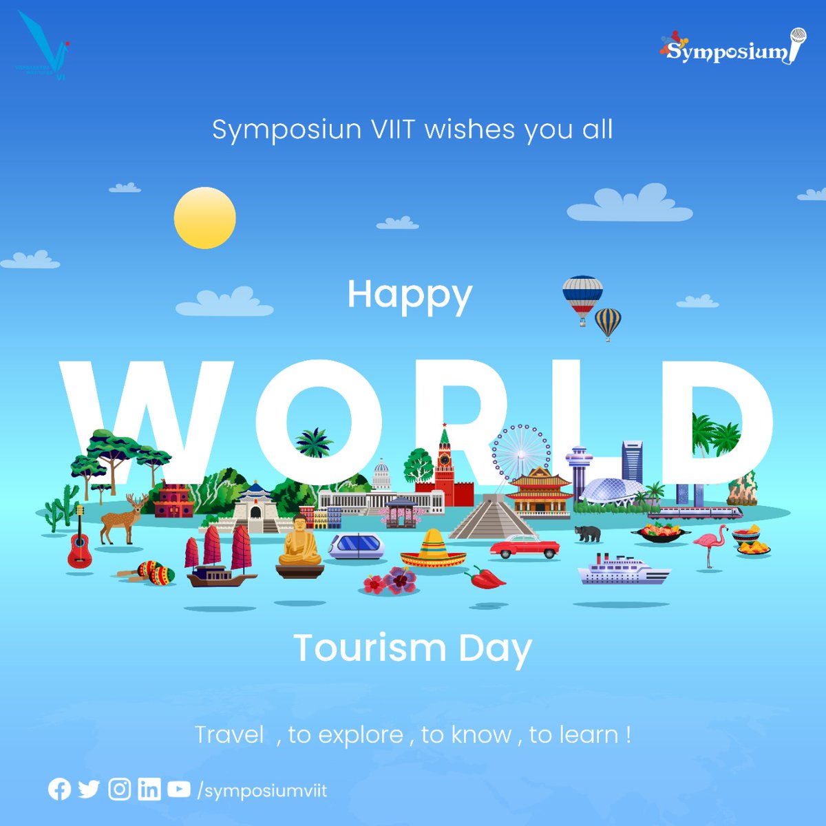 symposium_viit's tweet photo. 🤩HAPPY WORLD TOURISM DAY🤩

#WorldTourismDay2021 https://t.co/TYFtKLjVny