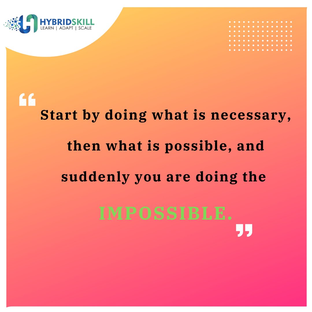 HybridSkill's tweet photo. To succeed, work hard, never give up, and above all cherish a magnificent obession...
#hybridskill #learnadaptscale #mondaymotivation #nothingisimpossible #dedication #success https://t.co/kNc0oQZTVW