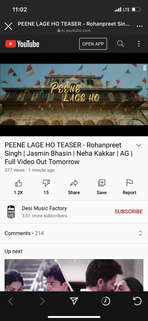 Teaser is out !! It’s Soo amazing ❤️
Can’t wait for the song 😭❤️
@jasminbhasin 

#JasminBhasin #Rohanpreetsingh #PeeneLageHo