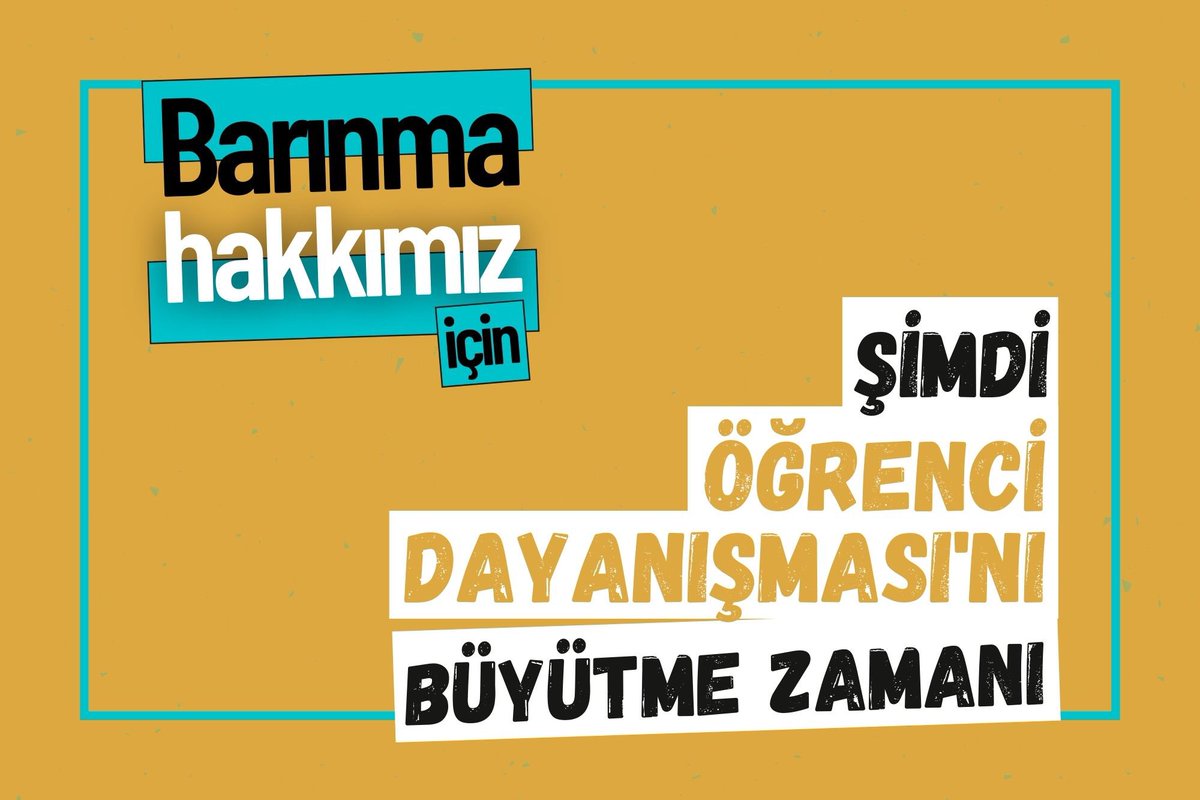 BARINMA HAKTIR, ALACAĞIZ!

Yetersiz kapasiteli yurtlara, yüksek miktardaki kira ve özel yurt fiyatlarına karşı şimdi Öğrenci Dayanışması'nı büyütme zamanı ✌️

Çöken sistemin yükünü biz taşımayacağız!
Sen de aramıza katıl. 
#Barınamıyoruz

docs.google.com/forms/d/16FfBI…
