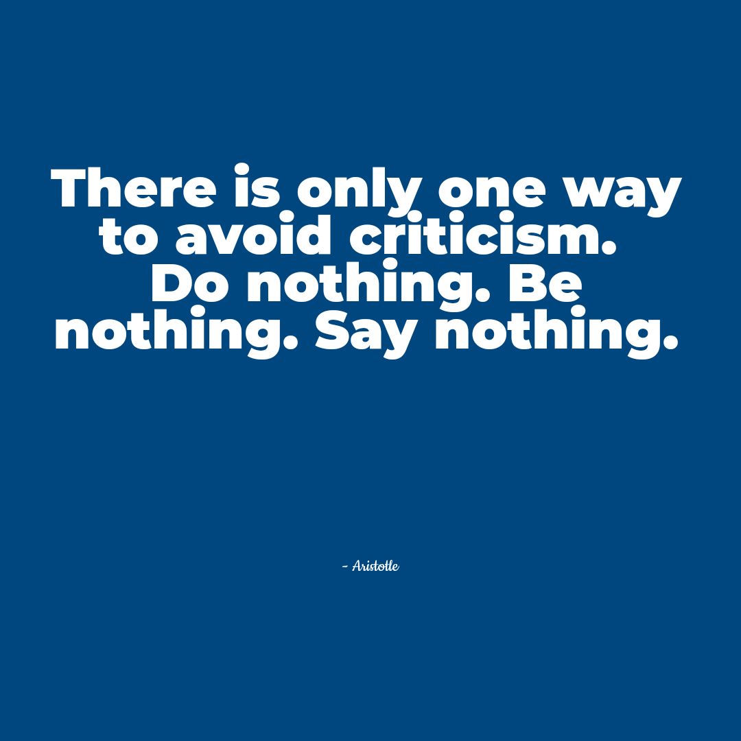 about7quotes's tweet photo. There is only one way to avoid criticism. Do nothing. Be nothing. Say nothing. #Aristotle
.
.
.
.
.
.
.
.
.
.
#communitylove  #loveandrelationships #affection #communication https://t.co/vhLVdIJ9qk