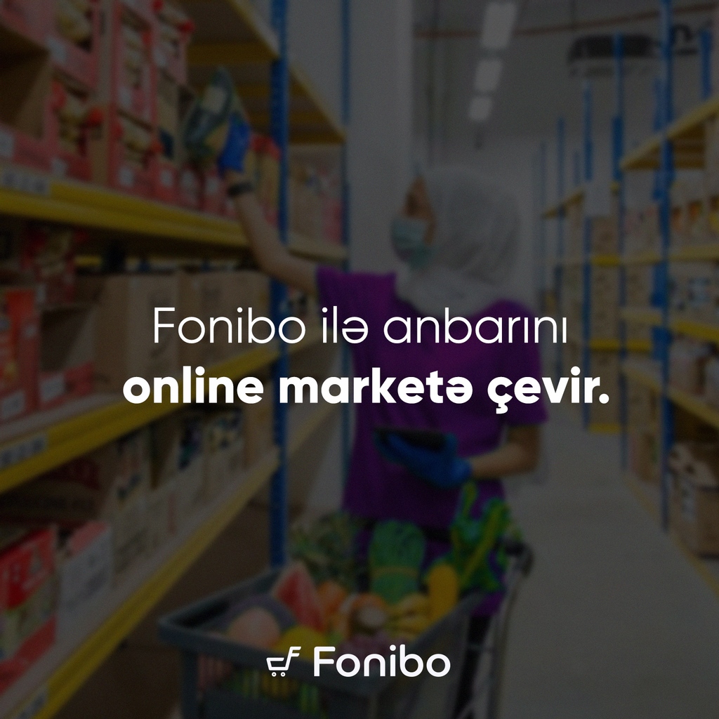 Fonibo ilə texniki heç bir investisiya etmədən öz anbarınızı supermarketə çevirin.