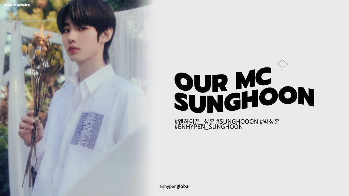 EN_CODEGLOBAL's tweet photo. SUNGHOON will be KBS Music Bank's MC starting on October 8!💫

We are so proud of you SUNGHOON! We can't wait for our MC~ 🧡

OUR MC SUNGHOON
#엔하이픈_성훈 #SUNGHOON 
#ENHYPEN_SUNGHOON 
@ENHYPEN_members @ENHYPEN https://t.co/BkpgoaTW19