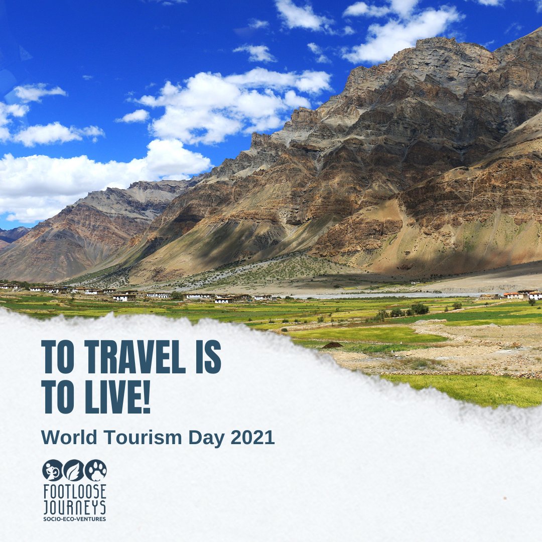 Footloose_India's tweet photo. The industry that was first to get affected, and last to recover from the pandemic. A shout-out to all those who have been standing strong all this while. We shall rise together!
#FootlooseJourneys #SocioEcoVentures #WorldTourismDay2021 
#travel #nature #wildlife #photography https://t.co/zzBqp37F8b
