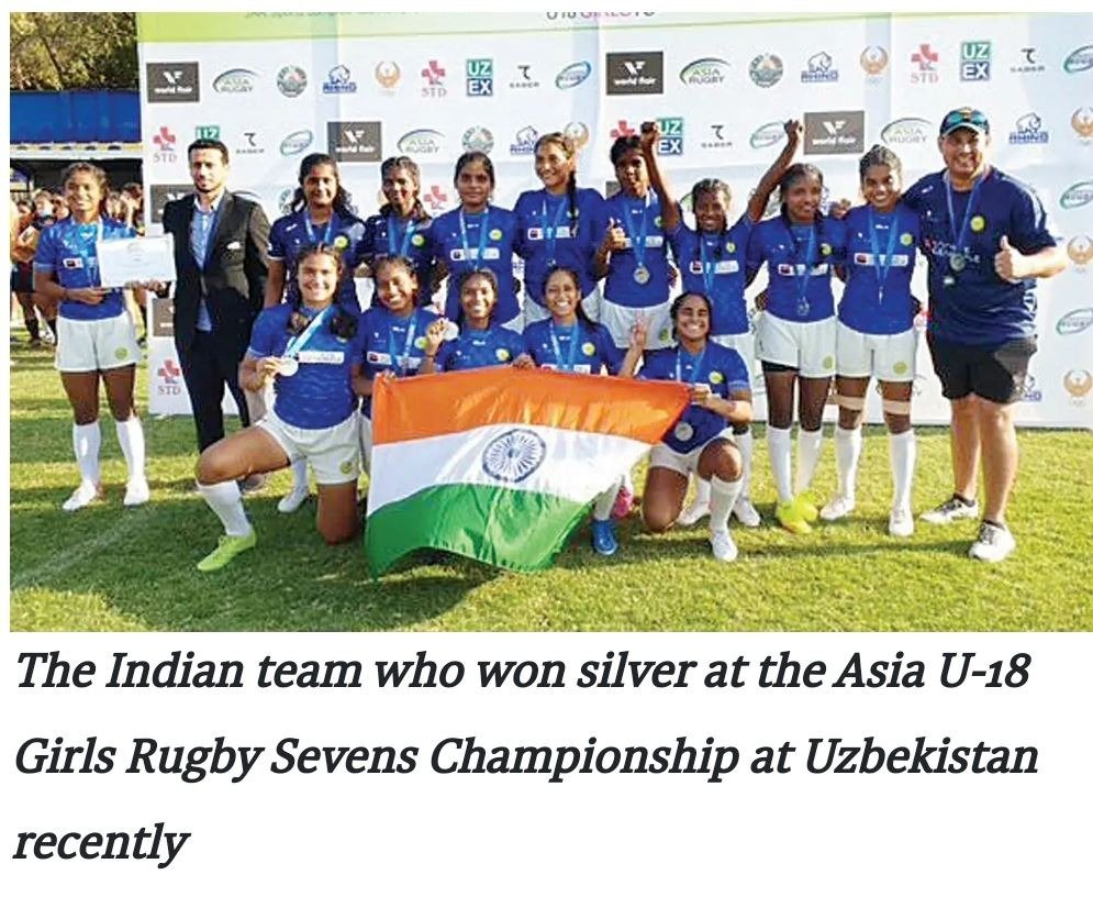 v_progressive's tweet photo. #Tashkent में पांच देशों के बींच आयोजित #RugbySevensChampionship में भारतीय जूनियर अंडर-18 रग्बी टीम के #सिल्वर_मेंडल जीतने पर हार्दिक बधाई व शुभकामनाएं ।
भारतीय जूनियर अंडर-18 रग्बी टीम की कैप्टन #वाल्मीकि_अंशिका_चौहान को विशेष बधाई 1/2
@Profdilipmandal @HansrajMeena @PJkanojia https://t.co/hKA5wPTmJO