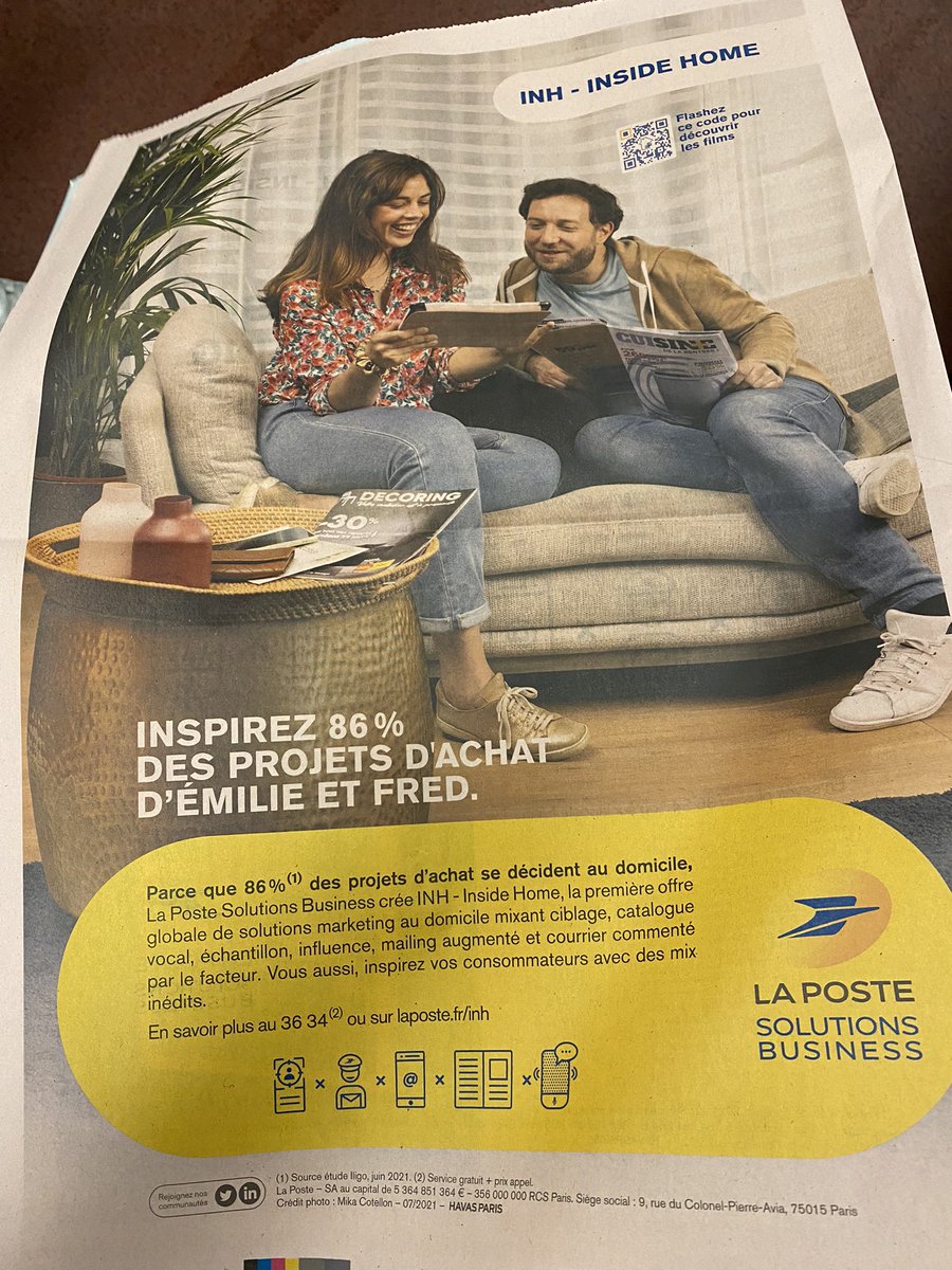 Un nouveau média s’impose #INH #InsideHome là où 86% des décisions d’achat sont prises <a href="/LaPosteBusiness/">LaPosteSoluBusiness</a> <a href="/HavasParis/">Havas Paris</a> <a href="/celine_baumann/">baumann céline</a> <a href="/Le_Figaro/">Le Figaro</a> <a href="/Starcom_France/">Starcom France</a>