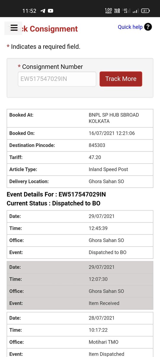 RAJESH845401's tweet photo. @IndiaPostOffice 
Not yet delivered https://t.co/ts64xR3LNG