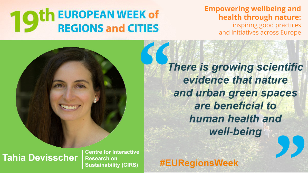 Do you know that #nature benefits human #health and  #wellbeing? 
Dr @tahiadev from <a href="/ubcforestry/">@forestry.ubc.ca on Bluesky</a> will provide key scientific insights on urban green &amp; blue spaces on 12th October in our #EuGreenWeek session.  
Register now ⬇️ eu.app.swapcard.com/event/eu-regio…