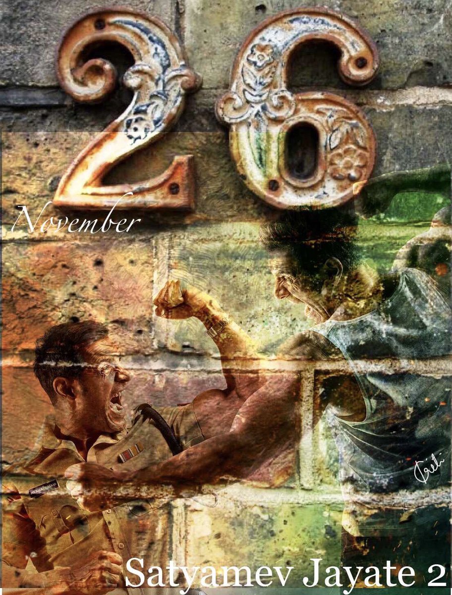 KritiKumar24's tweet photo. Hey guys..Block the Date..26thNovember 2021
The wait is finally over fr the Super Blockbuster..
#SatyamevaJayate2 hype is unprecedented.
@TheJohnAbraham stardom backed by @MassZaveri’s immaculate direction..
@EmmayEntertain @nikkhiladvani @madhubhojwani @monishaadvani #editbyK https://t.co/uzlS2keFuf