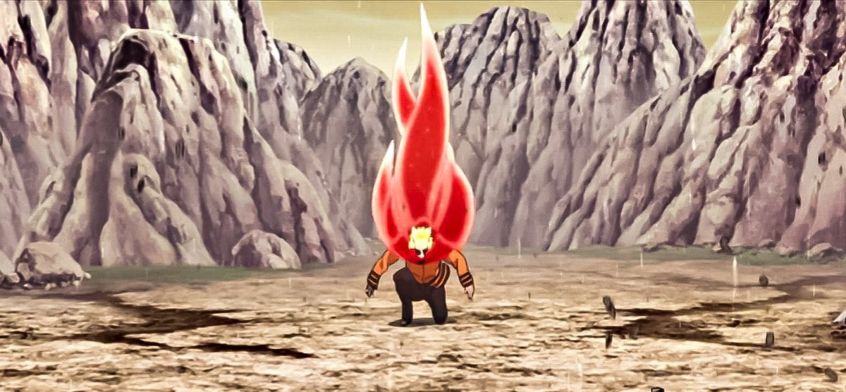 YndraShura's tweet photo. Naruto Baryon dans l’épisode précédent qui, à un moment donné, représente la volonté du feu. La coïncidence est incroyable 🔥 https://t.co/XAhoRJvlaC