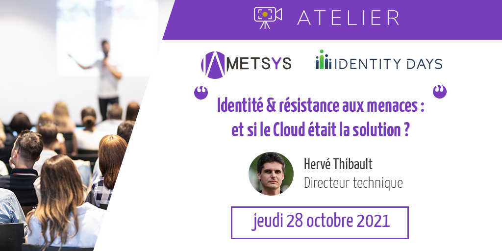 metsysgroup's tweet photo. [ATELIER] Nous participons au #salon des @IdentityDays le jeudi 28 octobre en tant que partenaire gold ! 🤩

Pour en savoir, cliquez ici : https://t.co/5PUMY6wRpq

#Metsys #IdentityDays #Evenement #Partenaire #Salon #Cybersécurité #Cloud https://t.co/HTT5wEIwA9