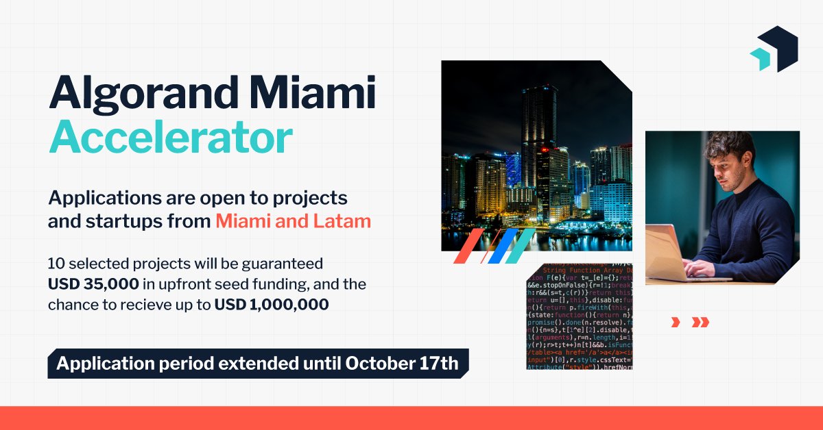 Algorand Foundation Application Window Extended To Oct 17th Borderless Cap Rokk3r Inc S Algorand Miami Accelerator Offers 25k Upfront Seed Funding Workshops Advisory Sessions Personalized Mentorship Support For Selected