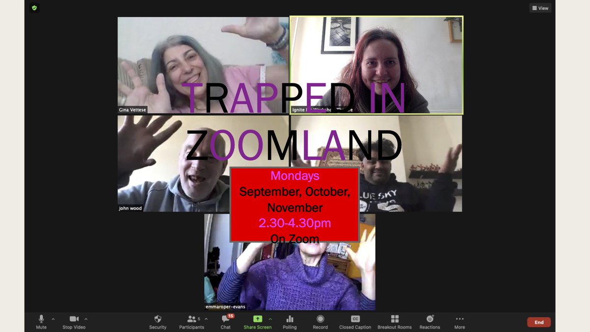 IGNITEMEWT's tweet image. We will be in Zoomland today 2.30-4.30. We will be playing games, improvising and devising our next YouTube performance which will be a unique panto. Watch out for it on YouTube. In the meantime, join us today! Email or message for details.
@Ruils @SAFETYNETHF1 @InclusionLondon