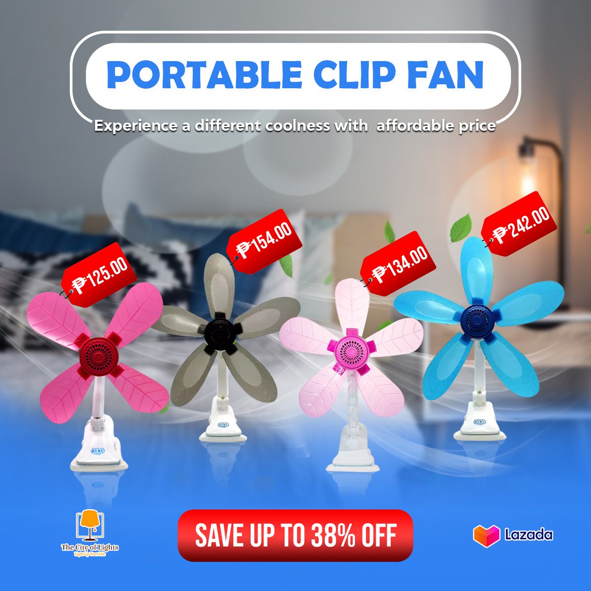 tcls_ph's tweet photo. This Portable Clip Fan comes with different colors and designed to serve in a variety of way, it can be hung and clipped to a surface. And lastly, it is lightweight and portable.
🛒🛍️ https://t.co/EIuPEmeZ12
#tclsph #lazada #portablefan #clipfan #NasaLazadaYan https://t.co/Y9p58a0f60