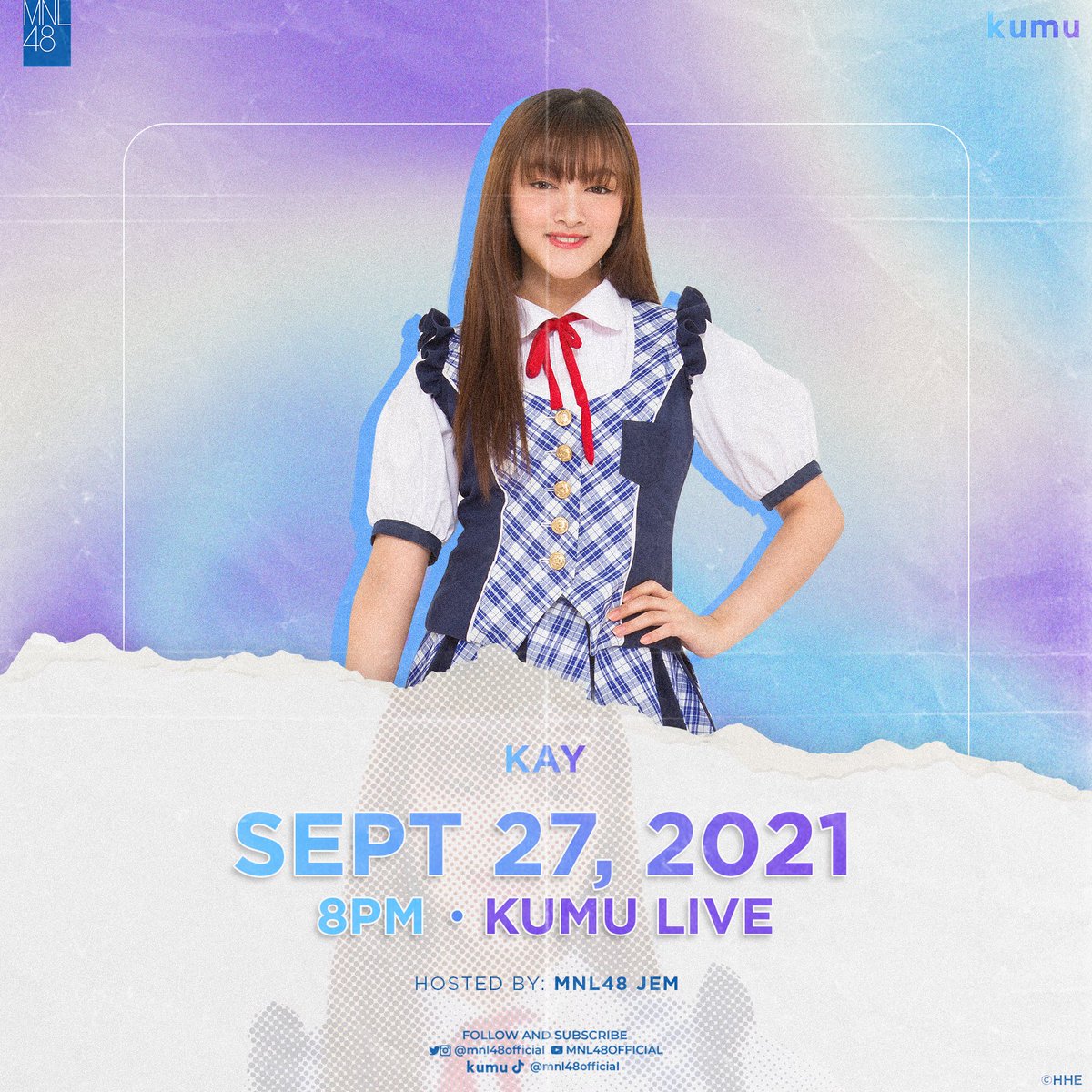 CapKayIcingsFC's tweet photo. [02/27/21] Today is Captain Kay's Graduation Live. ✨ Tune in on Kumu at 8:00 PM — Philippine Time. We'll see you guys later! 💙

#石山楓 #KaedeIshiyama
#MNL48Kay #MNL48GradDay https://t.co/7XqCq4Zlh7
