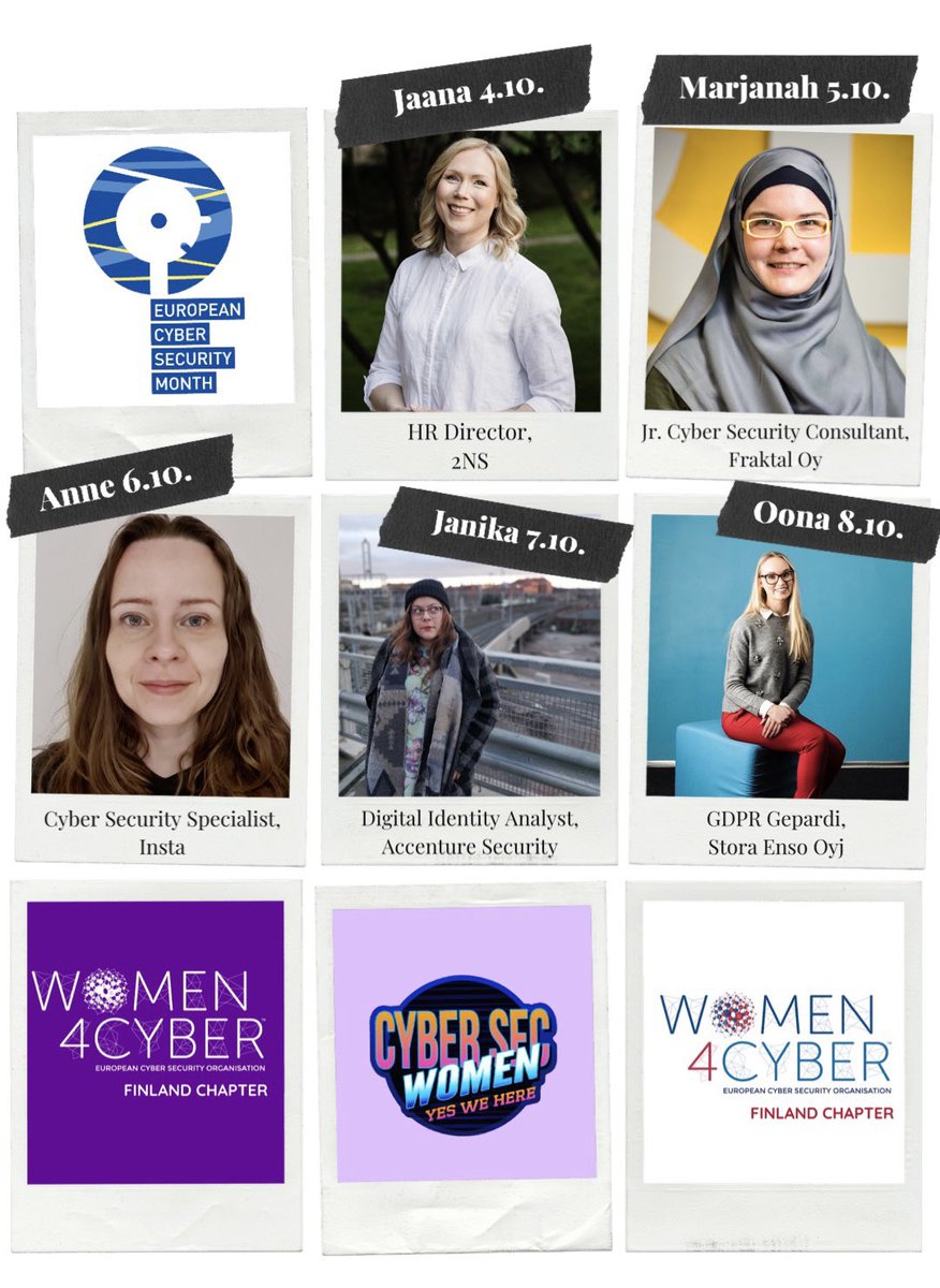 W4Cfi's tweet photo. Ensi viikolla se käynnistyy; Euroopan kyberturvallisuuskuukausi!

W4CFI'n Instagramin ottavat teemakuukauden ensimmäisen viikon aikana haltuunsa viisi eri taustaista naista kukin jakaen päivänsä kanssamme! #w4cfi #ecsm2021 https://t.co/58yQzeOFZc