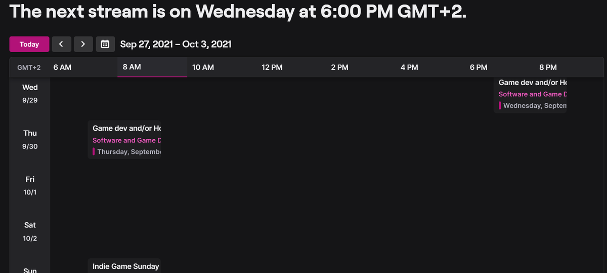 arkania_x's tweet photo. This week I try some different times for my streams, all  UTC+2:
Wednesday: 6-8pm Gamedev+Horror/Indie Games
Thursday: 7-9am Gamedev+Horror/Indie Games
Sunday Special: 7-9am Indie Game Sunday, playing Suono's Curse!  
#twitch #streaming #gamedev #horror #indiedev #hazelsjourney https://t.co/9e9iOThj0b