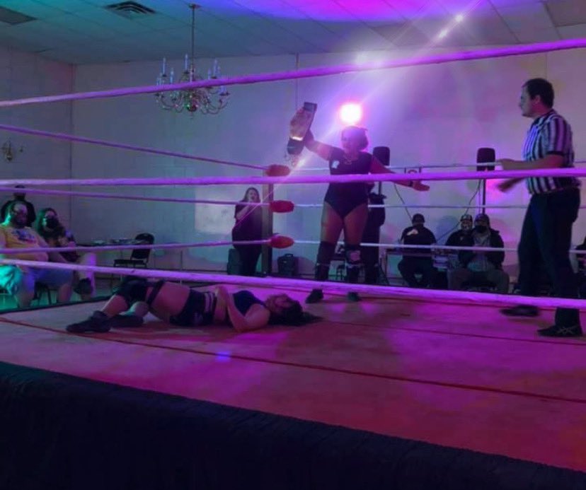 CCMOSS2's tweet photo. Victory is oh soooo sweet BUT being the first ever @NSWisBACK womenโs champion is beyond that. #newschoolwrestling #champion #womenswrestling #proud #ilovewrestling #ladies #tournament #wrestling #ccmoss #bossbitch https://t.co/1uiyuOQxJY