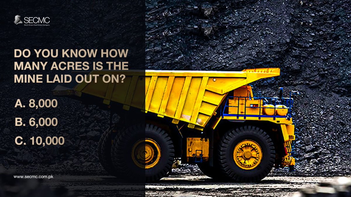 Test your knowledge regarding the SECMC mine in Thar! Tag your friends to see if they know the correct answer. 

#MondayQuiz #SECMC #Thar #CoalMinning