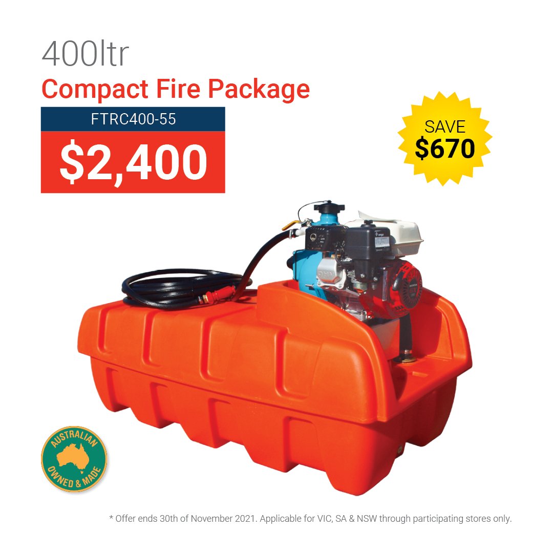 PolymasterGroup's tweet photo. For safe and robust water cartage solutions on the farm, you can rely on our Fire Fighting Range.
Get ready for fire season with our 400ltr and 600ltr Compact Packages that have big savings this Spring!
Find out more: https://t.co/VacuBoiGwX
#polypromo #polymasterau https://t.co/YICIsXb9xy