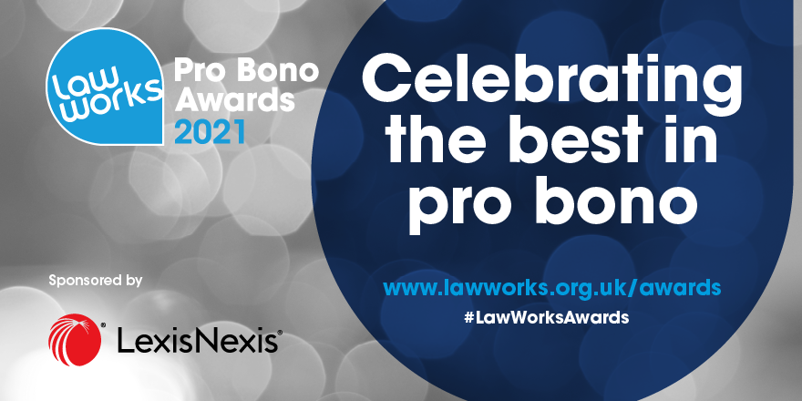 Law_Works's tweet photo. ONE week to nominate for the Annual @Law_Works Pro Bono Awards (closing date Monday 4th October)!
Recognising and celebrating pro bono - for more information and how to nominate: https://t.co/EMdCfuzMrC 
@LexisNexisUK
#WeDoProBono https://t.co/7PxLtS7hT1