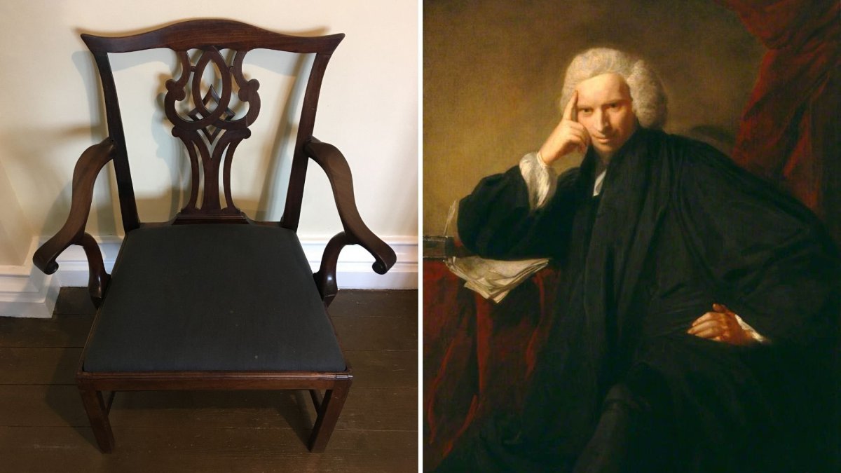 JesusCollegeCam's tweet image. Our archivist made an astonishing discovery when he pulled out this old chair from one of our storage rooms:
ow.ly/nLjd50GgBYa
@LSterneTrust