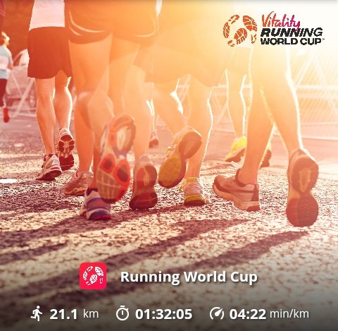 #RunningWithTumiSole #VitalityRunningWorldCup