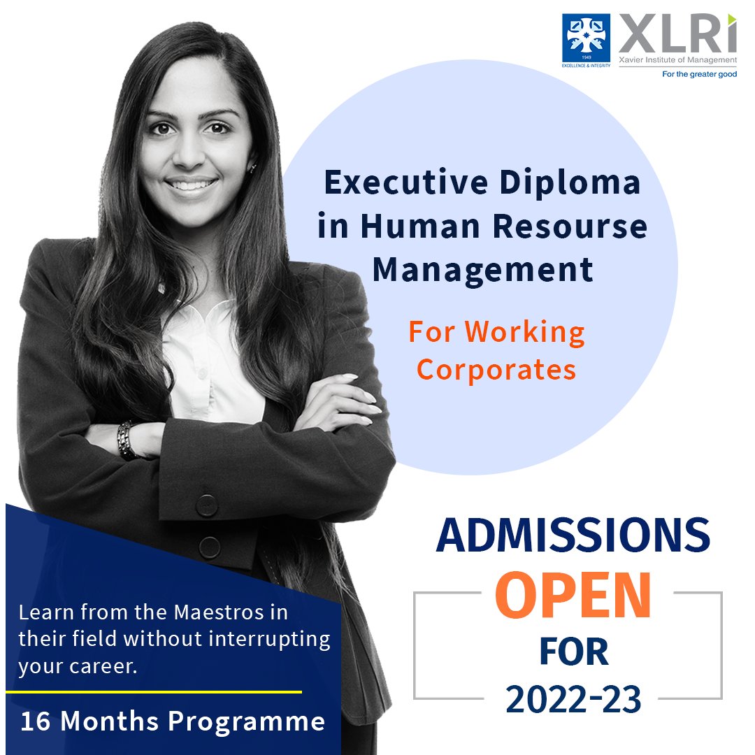 XLRIJamshedpur's tweet photo. 2022-23 Admissions open for XLRI Executive Diploma in Human Resource Management (EDHRM).
Please visit https://t.co/rgbIA6gRHN for more details.
#XLRI #XLRIEDHRM #EDHRM #XLRIEDHRMProgramme #xlridiploma #xlrimanagementprogrammes https://t.co/dPsZZbs7pW